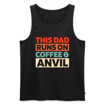 Blacksmith Metalworker Coffee Father Dad - Men's Premium Organic Tank Top - black - Front - Michal (187cm)