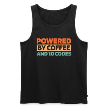 Emergency Call Control Center Operations Center Coffee - Men's Premium Organic Tank Top - black - Front - Michal (187cm)