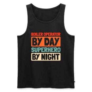 Boiler operators - Men's Premium Organic Tank Top - black - Front - AI Model Male 178 light (178cm)