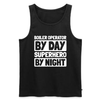 Opérateurs de chaudières - Débardeur bio Premium Homme - noir - Devant - Michal (187cm)
