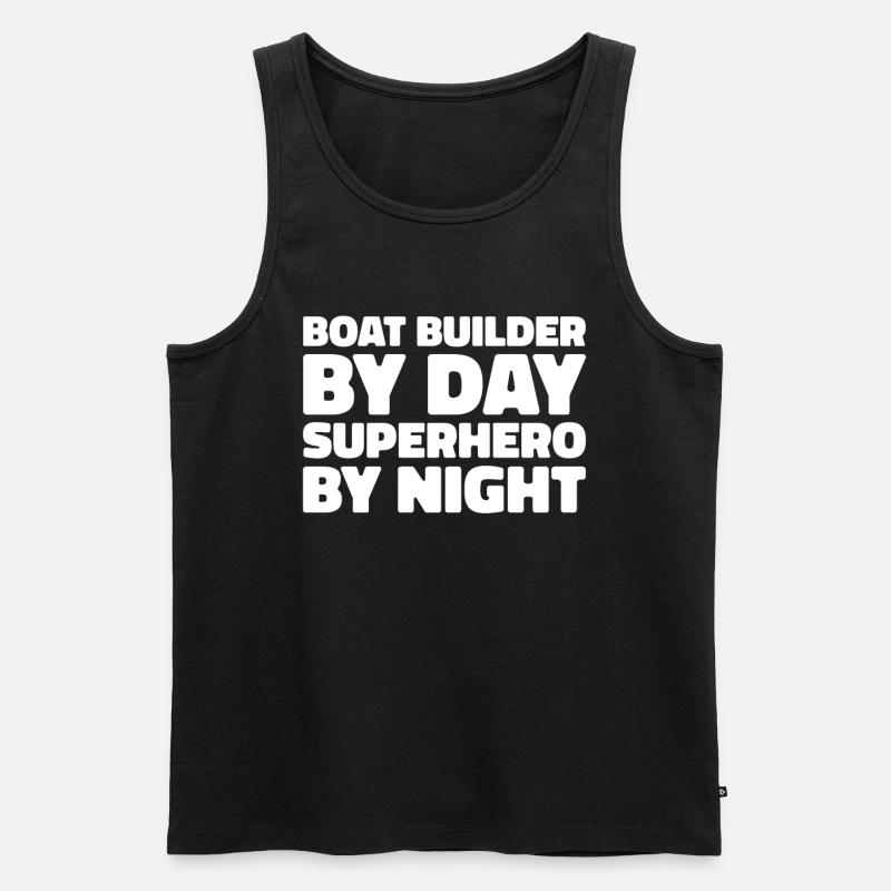 Bootsbauer - Männer Premium Bio Tank Top - Schwarz