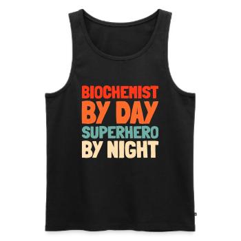 Biochimiste - Débardeur bio Premium Homme - noir - Devant - Michal (187cm)