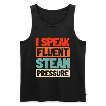 Boiler operators - Men's Premium Organic Tank Top - black - Front - AI Model Male 178 light (178cm)