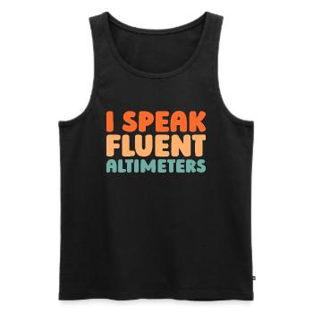 Flugingenieur - Männer Premium Bio Tank Top - Schwarz - Vorne - AI Model Male 178 light (178cm)
