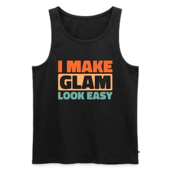 Beautician - Men's Premium Organic Tank Top - black - Front - Michal (187cm)