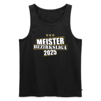 Meister Bezirksliga 2025 Aufstiegstrikot - Männer Premium Bio Tank Top - Schwarz - Vorne - Michal (187cm)