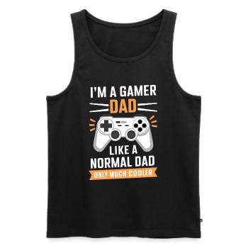 Gamer Dad T-Shirt – Funny Father's Day Gift - Débardeur bio Premium Homme - noir - Devant - Michal (187cm)