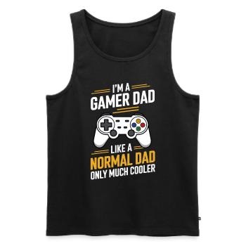 Gamer Dad T-Shirt – Funny Father's Day Gift - Débardeur bio Premium Homme - noir - Devant - Michal (187cm)