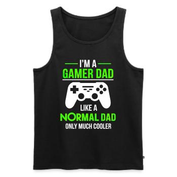 Gamer Dad T-Shirt – Funny Father's Day Gift - Débardeur bio Premium Homme - noir - Devant - Michal (187cm)