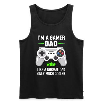 Gamer Dad T-Shirt – Funny Father's Day Gift - Débardeur bio Premium Homme - noir - Devant - Michal (187cm)