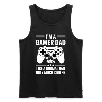 Gamer Dad T-Shirt – Funny Father's Day Gift - Débardeur bio Premium Homme - noir - Devant - Michal (187cm)