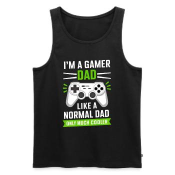 Gamer Dad T-Shirt – Funny Father's Day Gift - Débardeur bio Premium Homme - noir - Devant - Michal (187cm)