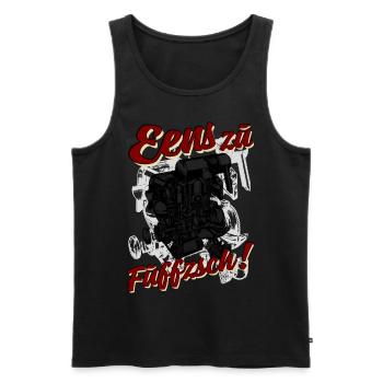 Eens zu Fuffzsch! - Männer Premium Bio Tank Top - Schwarz - Vorne - Michal (187cm)
