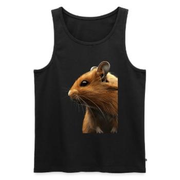 Hamster - Débardeur bio Premium Homme - noir - Devant - AI Model Male 178 light (178cm)