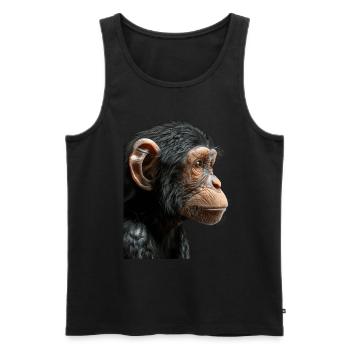 Monkey - Men's Premium Organic Tank Top - black - Front - AI Model Male 178 light (178cm)