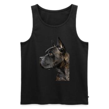 Cane corso - Débardeur bio Premium Homme - noir - Devant - AI Model Male 178 light (178cm)