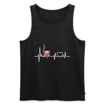 Axolotl - Men's Premium Organic Tank Top - black - Front - Michal (187cm)
