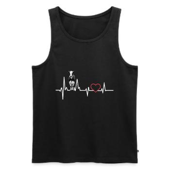 Kuh - Männer Premium Bio Tank Top - Schwarz - Vorne - AI Model Male 178 light (178cm)