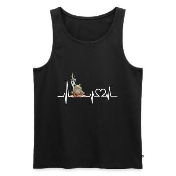 Frog - Men's Premium Organic Tank Top - black - Front - Michal (187cm)