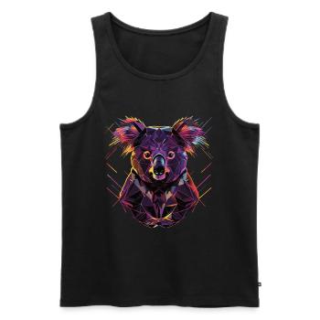 Koala - Men's Premium Organic Tank Top - black - Front - AI Model Male 178 light (178cm)