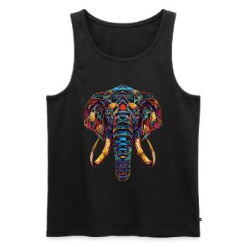 Mammut - Männer Premium Bio Tank Top - Schwarz - Vorne - AI Model Male 178 light (178cm)