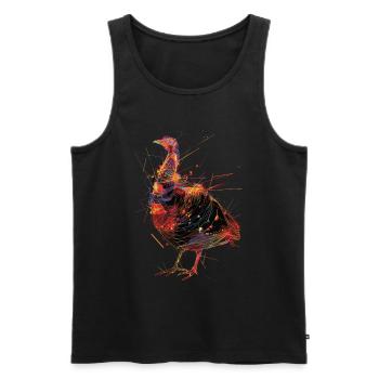 Truthahn - Männer Premium Bio Tank Top - Schwarz - Vorne - AI Model Male 178 light (178cm)