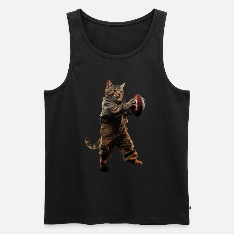 Katze - Männer Premium Bio Tank Top - Schwarz