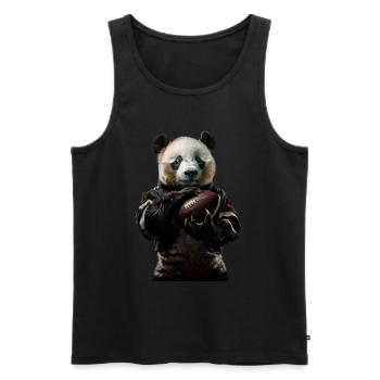 Panda - Débardeur bio Premium Homme - noir - Devant - AI Model Male 178 light (178cm)