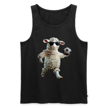 Schaf - Männer Premium Bio Tank Top - Schwarz - Vorne - AI Model Male 178 light (178cm)