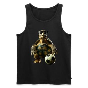 Tortue - Débardeur bio Premium Homme - noir - Devant - Michal (187cm)