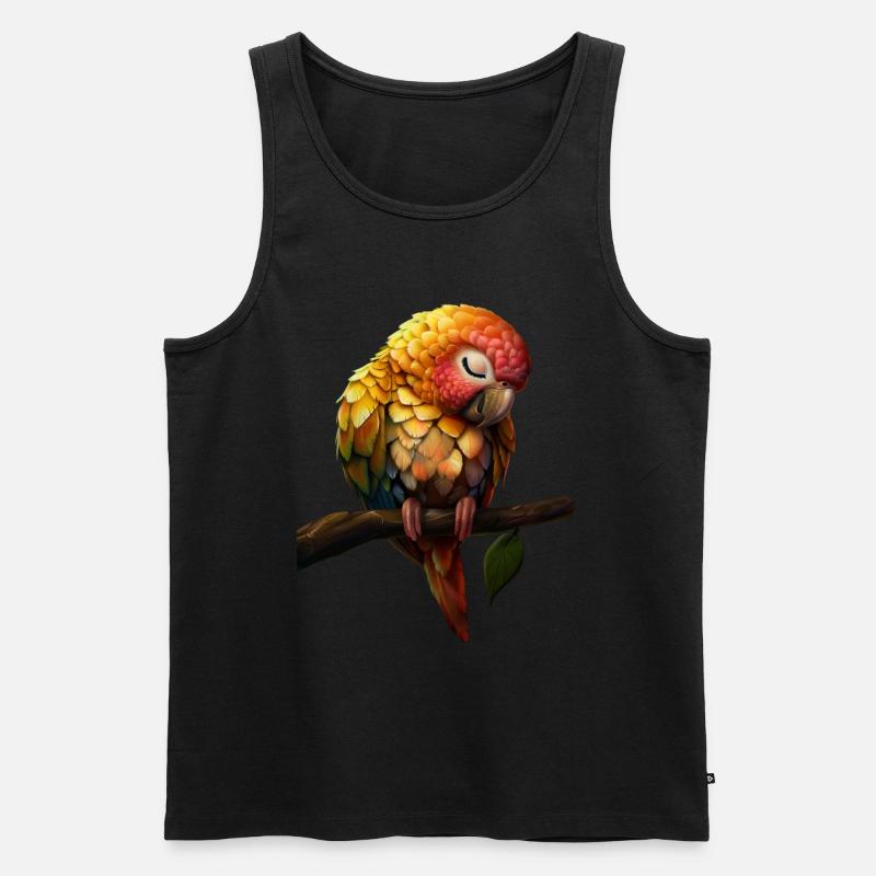 Papagei - Männer Premium Bio Tank Top - Schwarz