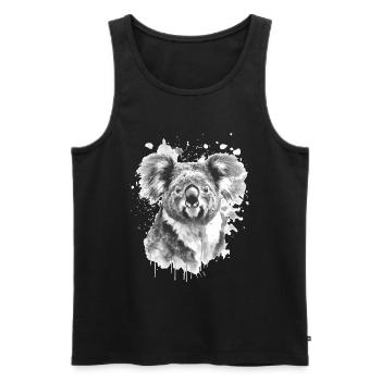 Koala - Men's Premium Organic Tank Top - black - Front - AI Model Male 178 light (178cm)