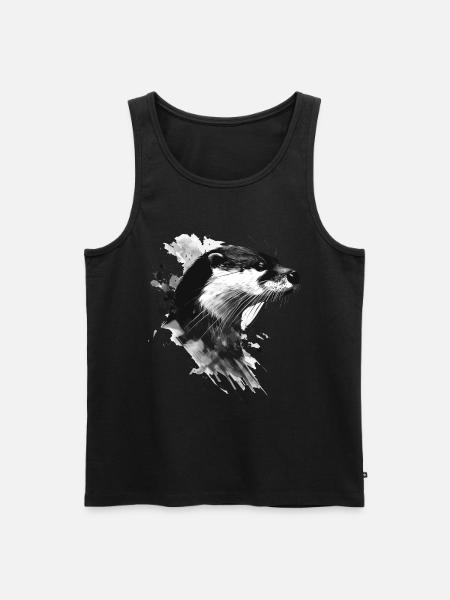 Otter - Men's Premium Organic Tank Top - black