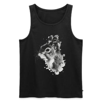 Squirrel - Men's Premium Organic Tank Top - black - Front - Michal (187cm)