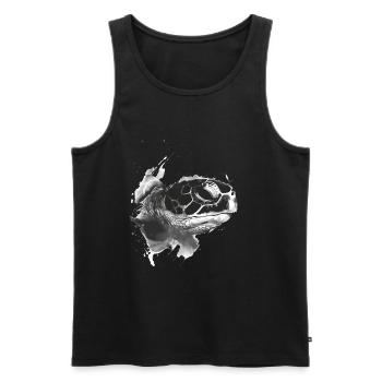 Tortue - Débardeur bio Premium Homme - noir - Devant - Michal (187cm)