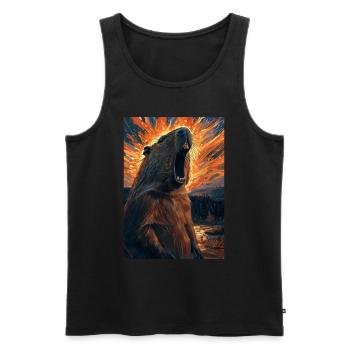 Capybara - Men's Premium Organic Tank Top - black - Front - Michal (187cm)