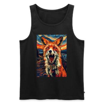 Fuchs - Männer Premium Bio Tank Top - Schwarz - Vorne - Michal (187cm)