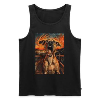 Chien - Débardeur bio Premium Homme - noir - Devant - Michal (187cm)