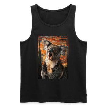 Koala - Men's Premium Organic Tank Top - black - Front - AI Model Male 178 light (178cm)