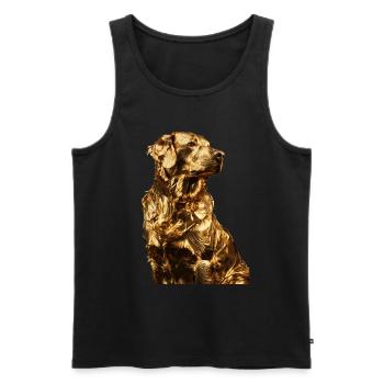 Chien - Débardeur bio Premium Homme - noir - Devant - Michal (187cm)