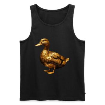 Ente - Männer Premium Bio Tank Top - Schwarz - Vorne - Michal (187cm)