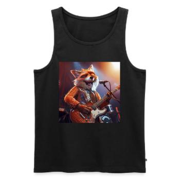 Fuchs - Männer Premium Bio Tank Top - Schwarz - Vorne - Michal (187cm)