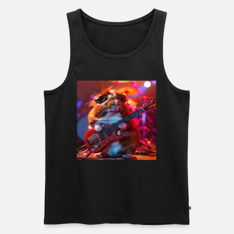 Meerschweinchen - Männer Premium Bio Tank Top - Schwarz