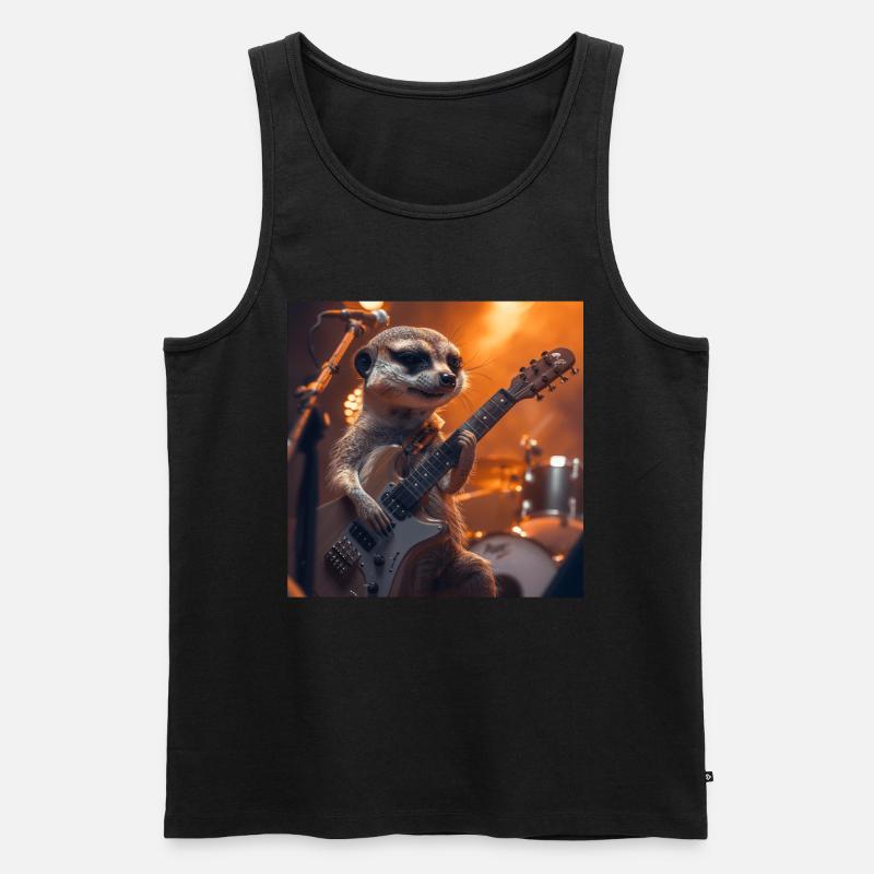 Erdmännchen - Männer Premium Bio Tank Top - Schwarz