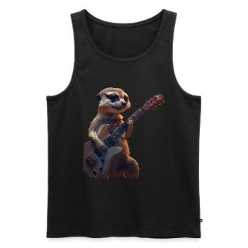 Suricate - Débardeur bio Premium Homme - noir - Devant - AI Model Male 178 light (178cm)