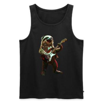 Sloth - Men's Premium Organic Tank Top - black - Front - AI Model Male 178 light (178cm)