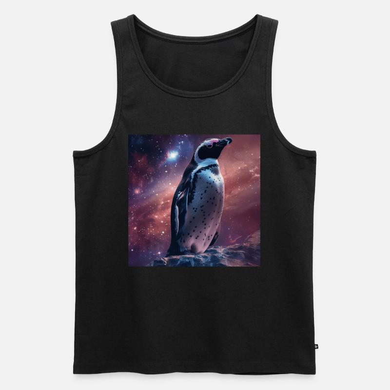 Pinguin - Männer Premium Bio Tank Top - Schwarz