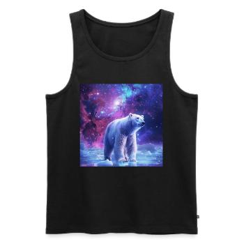 Polar bear - Men's Premium Organic Tank Top - black - Front - Michal (187cm)