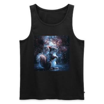 Squirrel - Men's Premium Organic Tank Top - black - Front - Michal (187cm)