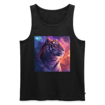 Tigre - Débardeur bio Premium Homme - noir - Devant - Michal (187cm)